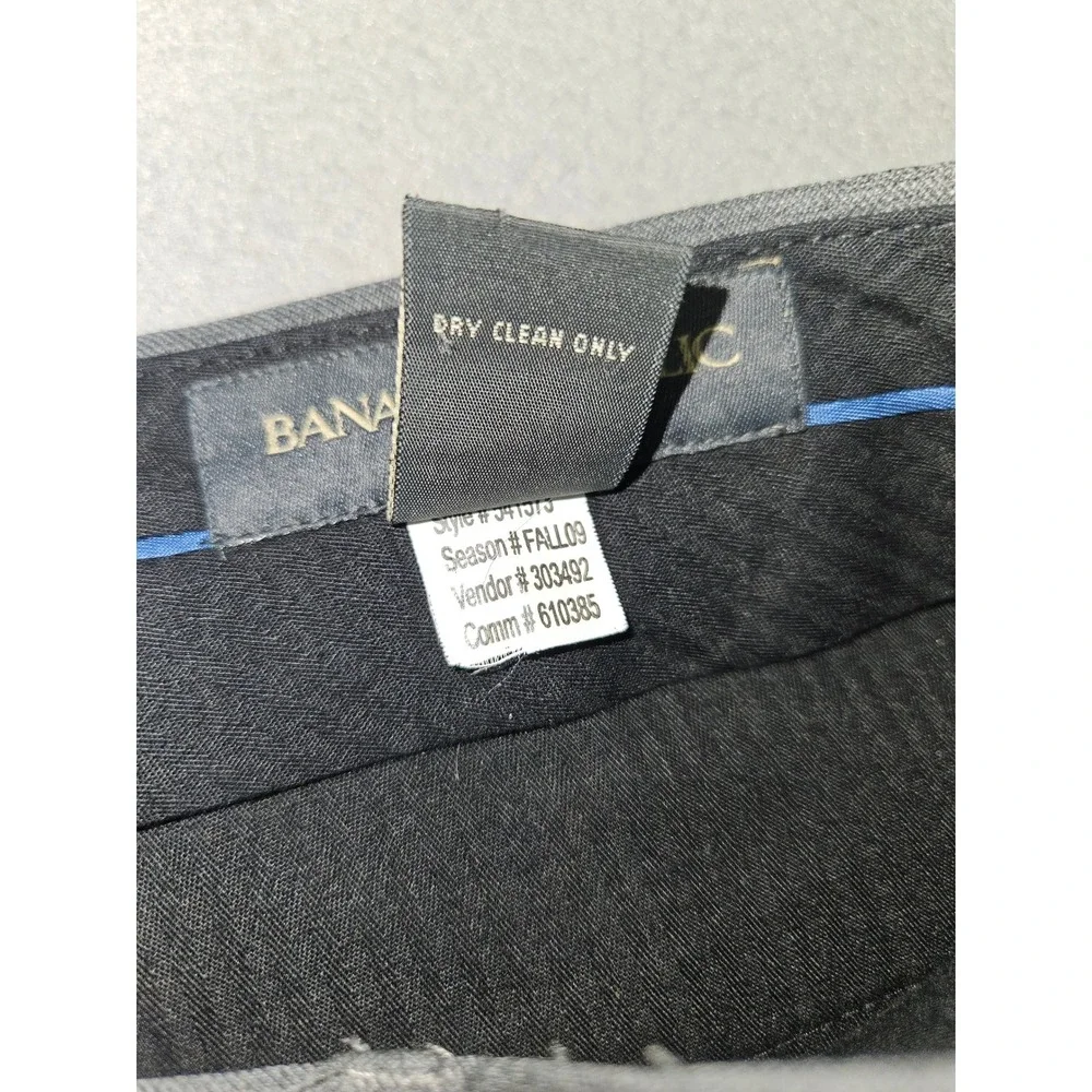 Banana Republic VTG 2009 100% Wool Dress Pants Trousers Gray Sz 34/30
